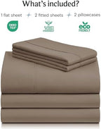 Split King Sheets for Adjustable Bed, Soft Deep Pocket Bed Sheets Set, 5PC - Image 2