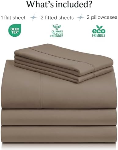 Split King Sheets for Adjustable Bed, Soft Deep Pocket Bed Sheets Set, 5PC - Image 2