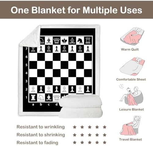 Sleepwish Throw Blanket, Black White Lightweight, Twin - Image 7