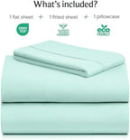 Twin Size Sheets Set, Cooling & Soft Deep Pocket Bed Sheets, 3PC - Image 2