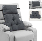 ROYALAY 2 Pcs Neck Pillow Lumbar Support for Recliner, Back Pillow for Chair with Adjustable Headrest Pillow, Back Rest Pillow for Office Chairs, Recliners,Sofa, Couch by ROYALAY