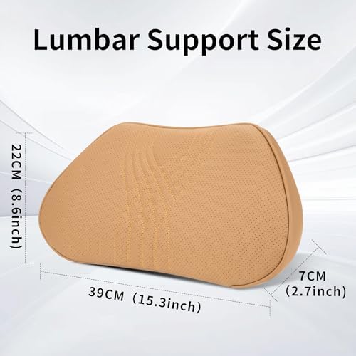 Lumbar Support Pillow for Car Seat, Office, Palomino Brown, 1PC - Image 5