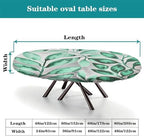 Dining Table Pads, Plaid Pattern Printed on Table Cloth with Elastic Fitted Edges, for Parties & Celebrations Holiday Dinners, Fits for 52" x 70" Oval Tables - Image 4