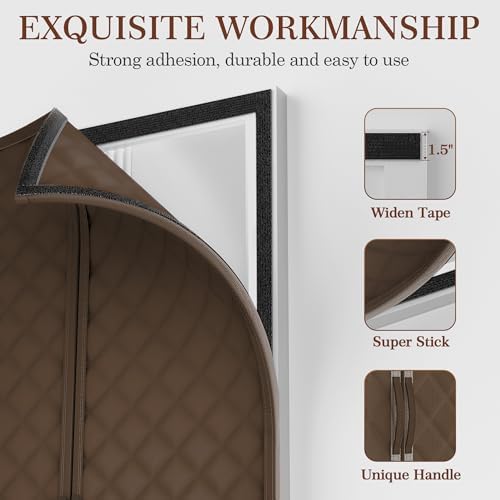 Yotache Magnetic Thermal Insulated Door Curtain Fit 30"x76" Doors, Brown - Image 5