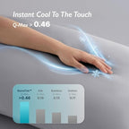 Breescape Cooling Pillow Cases Queen Size Set of 2, BlendTek™ Cooling Technology for Hot Sleepers & Night Sweats, Silky Soft Cool Pillowcases for Hair & Skin Care, 20" x 30", Misty Gray - Image 2
