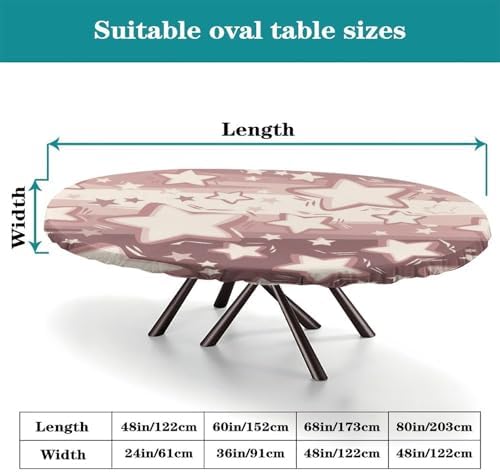 Oval Table Cloth, Plaid Pattern Printed on Fitted Table Covers, for Parties & Celebrations Holiday Dinners, Fits for 54" x 76" Oval Tables - Image 4