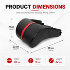 Car Neck Pillow for Toyota Compact SUV RAV4 Prime 2021–2024, Leather Leather Headrest Cushion, Soft Padded Neck Support for Driving, Comfortable Pillow for Daily Commutes,B Red - Image 2