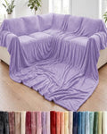 Fleece Blanket Oversized King - Ultra-Soft Flannel Blanket - Pastel Lilac by CGKUnlimited