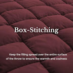 DAICO Lightweight Down Throw Blanket for Couch Red Blanket 50"x70" - Image 4