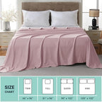 ZPECC Queen Flat Sheets Only Pink 6 Pack, Color-Coded Hem Threads - Image 5