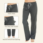 U2SKIIN 2 Pack Pajama Pants for Women Soft, Cotton Comfortable Womens Lounge Lightweight Sleep Pj Bottoms - Image 2