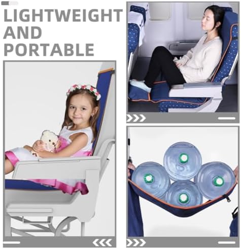 Airplane Foot Hammock Foldable Polyester Travel Support for Long Journeys - Image 3
