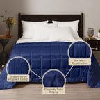 downluxe Down Alternative Blanket for Bed, Glass Beads, King, Navy - Image 2