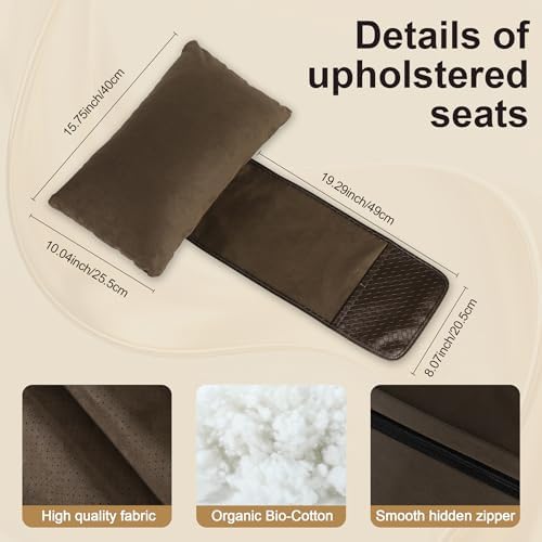 KINIVA Dual-Layer Ultra-Suede Neck Support Pillow for Recliners, Sofas & Office Chairs - Breathable Mesh, Removable Cover, Orthopedic Cervical Support for Pain Relief (Chocolate) - Image 3