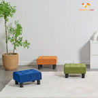 BRIAN & DANY Small Foot Stool, Velvet Foot Stools with Legs, Stable Small Footstool for Living Room, Olive Green - Image 6