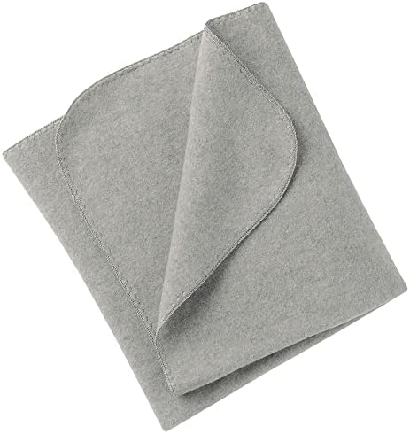 Ecoable Kids Thermal Throw: Organic Merino Wool Baby Receiving Blanket, 31x40 inches (Grey) by Ecoable