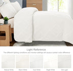 Exclusivo Mezcla 3-Piece Soft Quilts Queen Size Bedding Set, White - Image 3