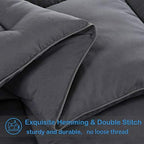 EASELAND California King Down Alternative Comforter, Dark Grey, 96x104 - Image 5