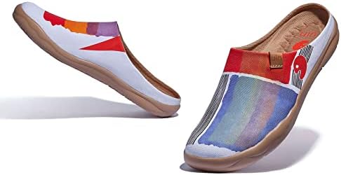 UIN Slipper Woman Travel Art Painted Shoes Wide Toe Casual Home Slip On Mules Malaga - Image 2