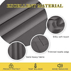 NICETOWN Grey Blackout Extra Wide Bedroom Curtain 63 inch Long, Grommet Room Darkening Thermal Insulated Sound Reducing Window Treatments for Kids Room/Laundry, 1 Panel, W100 x L63 - Image 4