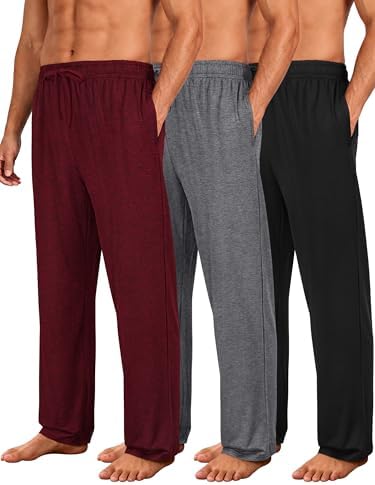 3 Pack Mens Pajama Pants Ultra Soft Comfy Loungewear Sleepwear by Unknown