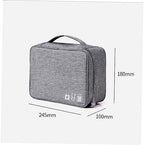 jojofuny 2pcs Multifunctional Storage Bag Canvas Earphone Travel Charging Pack - Image 3