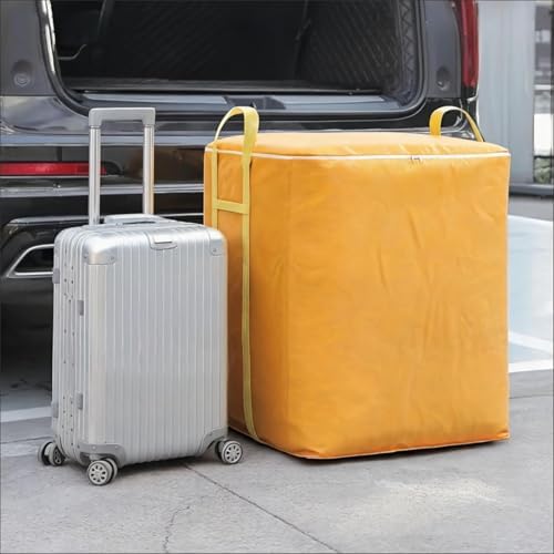 Large Moving Bags, 180/240/260/350L Clothes Storage Bins with Zippers Handles with lids, Heavy Duty for Storage Bags for Clothing, Comforters, Bedding(Blue:350L-60x80x73cm) - Image 2