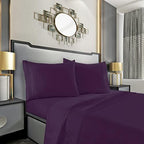 Mocassi Twin Sheet Set - Luxury Hotel 1800 Premier Bedding Sheets & Pillowcases - Ultra Soft Breathable & Cooling Bed Sheets - Deep Pocket - Wrinkle Resistant - 4 Piece Set - Twin, Purple - Image 2