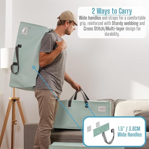 VENO 6 Pack Heavy Duty Moving Bags with Backpack Straps, Zippers & Handles, Extra Large Packing Bags for College Dorm Essentials, Moving Supplies Alternative to Cardboard Moving Boxes - Image 2