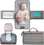 Kopi Baby Portable Diaper Changing Pad, Wipes Pocket, Modern Grey Arrows by KOPIBABY