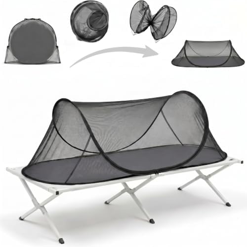 1 Pcs Mosquito Netting for Camping Bed 78 * 31 * 22 Inch, Black by Hubeii