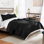 Exclusivo Mezcla Reversible California King Quilt Set, Black - Image 2