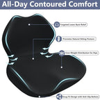 Memory Foam Car Seat Cushion with Lumbar Support Pillow,Driver Seat Cushion - Image 2