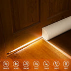 GDHOMM Door Draft Stopper for Bottom of Door, Adjustable Door Sweep Door Draft Blocker Door Gap Filler, Energy Saving, Keeps Sound Draft Light Out - Fits 30” to 36” Door (Pack of 2) - Image 2