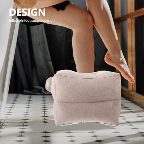 Inflatable Foot Rest Pillow Adjustable Height for Desk Travel - Image 4