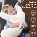 Car Travel Pillow for Kids and Adults, Y-Shaped Plush Neck Support for Sleeping, Comfortable Travel Headrest Cushion for Car, Airplane, Long Trips, Office Naps (Gray) - Image 6