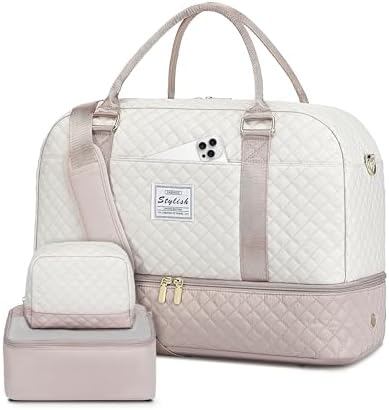 Weekender Bags for Women Travel Bag- Duffle Bag for Women with Shoe Compartment Carry On Overnight Bag with Toiletry Bag & Wet Pocket by CAYINTOP