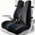 Lumbar Support Pillow for Office Chair,Seat Cushion with Back Support,Office Chair Cushion for Tailbone Pain,Sciatica and Hemorrhoid Relief (Black) by JIPORIER