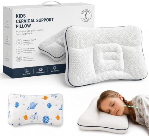 Kids Posture Pillow, Ergonomic Cervical Neck Support, Cooling Memory Foam by Unknown