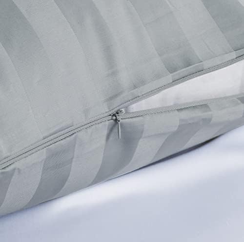 100% Egyptian Cotton King Size Pillow Protectors with Zipper Set of 4 - Image 3