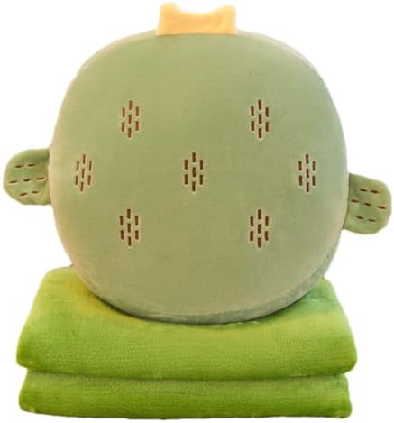 Fruit Travel Blanket and Pillow Set, 3 in 1 Plush Pillow with Warm Hands Pillow Blanket, Children's Gift Travel Airplane Train Office Nap (B) by Unknown