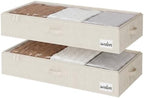 StorageWorks 6 Inch Low Profile Under Bed Storage Containers with Clear Lid by StorageWorks