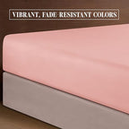 Elegant Comfort Luxury Soft 1500 Premium Hotel Quality Microfiber Wrinkle and Fade Resistant Cozy 6-Piece Bedding Set, Easy All Around Elastic Fitted Sheet, Deep Pocket, Full, Dusty Rose - Image 6
