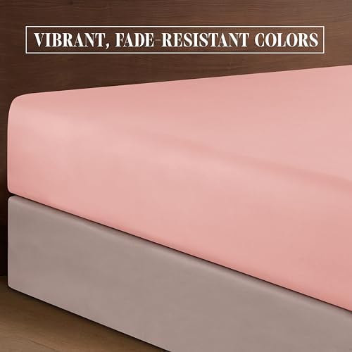 Elegant Comfort Luxury Soft 1500 Premium Hotel Quality Microfiber Wrinkle and Fade Resistant Cozy 6-Piece Bedding Set, Easy All Around Elastic Fitted Sheet, Deep Pocket, Full, Dusty Rose - Image 6
