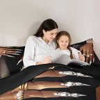 Erosebridal African American Comforter Set King Size Black Woman Bedding Set for Women Girls Afro Magical Comforter Black Female Quilt Duvet for Teens Adult Melanin Bedroom Decor, 3 Piece - Image 6