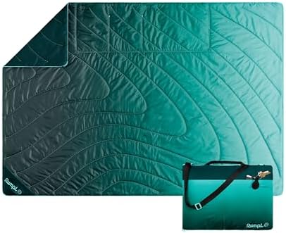 Rumpl Stash Mat Packable Picnic Blanket and Tote Bag, Jade Fade by Rumpl