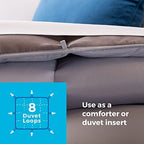 Linenspa Down Alternative Comforter, Stone/Charcoal, Oversized King - Image 4