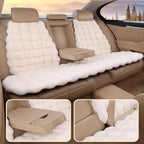 Luxury Thickened Plush Car Seat Cushion Set,Soft Fluffy Protector Warm Faux Rabbit Fur Non-Slip Front and Back Seat Covers (Gray,9pcs) - Image 4