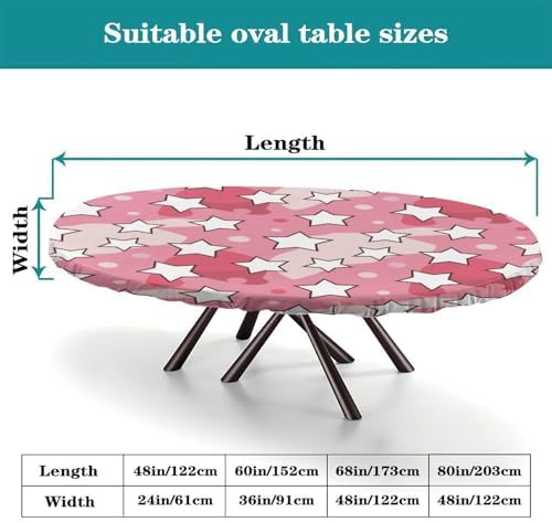 Oblong Tablecloth, Plaid Pattern Printed on Fitted Oval Tablecloth, for Parties & Celebrations Holiday Dinners, Fits for 48" x 68" Oval Tables - Image 4