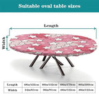 Tablecloth Oval, Plaid Pattern Printed on Oval Plastic Table Cover, for Outdoor Travel Picnics BBQs Beach Parties, Fits for 52" x 70" Oval Tables - Image 4